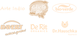 Arte Indio, Felicia Bio, bio-verde, Davert, De Rit, Dr. Hauschka